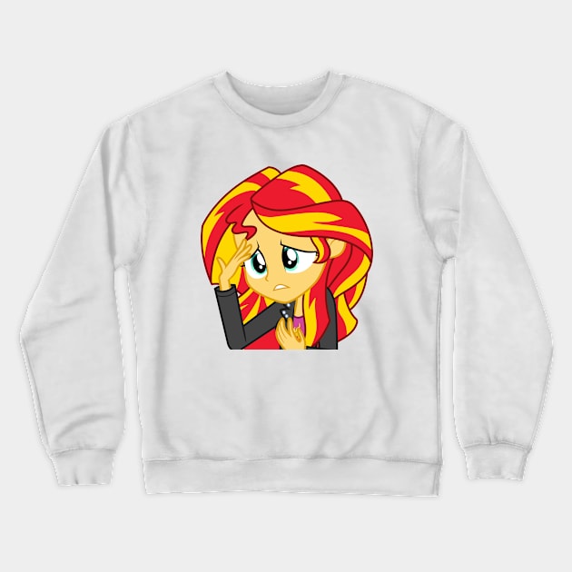 Pleading Sunset Shimmer 3 Crewneck Sweatshirt by CloudyGlow